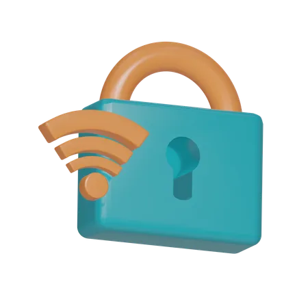 Seguridad wifi  3D Icon