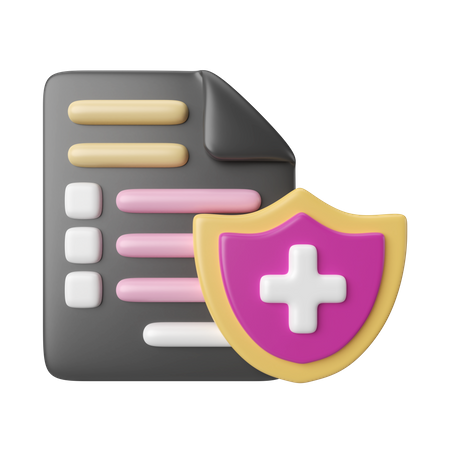 Arquivo de seguro  3D Icon