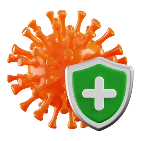 Seguro contra coronavírus  3D Illustration