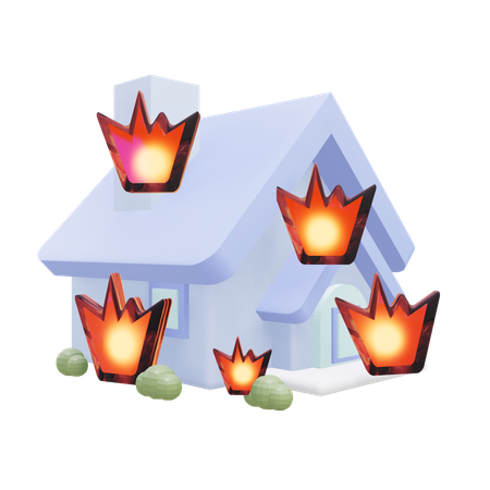 Seguro contra incendios  3D Icon