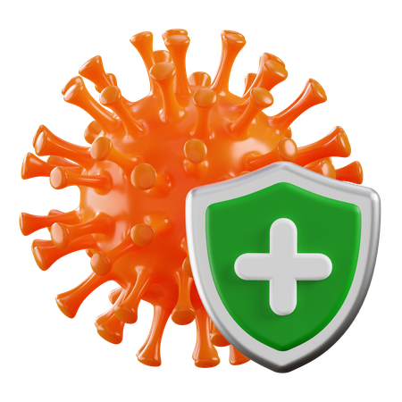 Seguro contra el coronavirus  3D Illustration