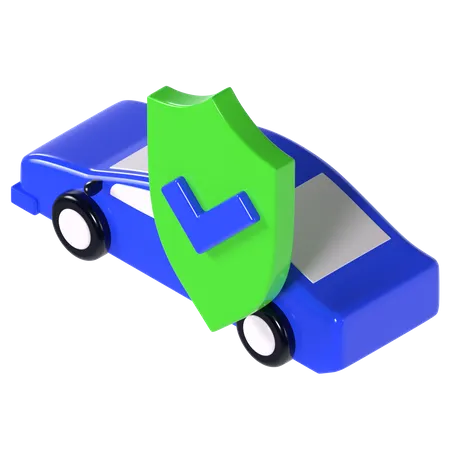 Seguro de auto  3D Illustration