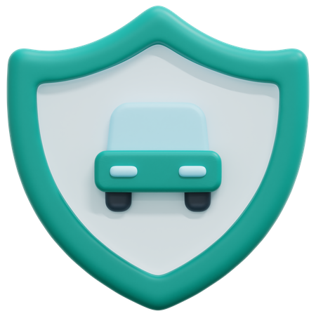 Seguro de auto  3D Icon