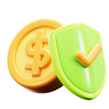 Seguro de dinero  3D Icon