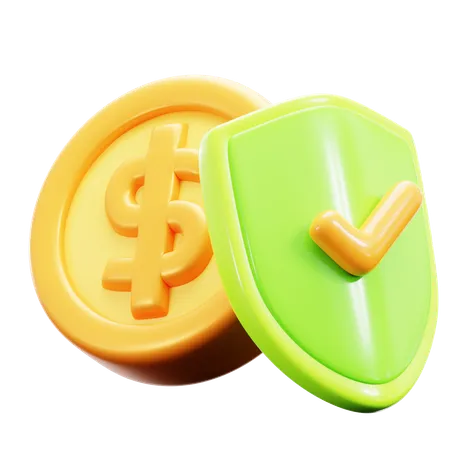 Seguro de dinero  3D Icon