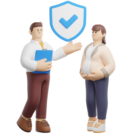 Seguro de embarazo  3D Icon