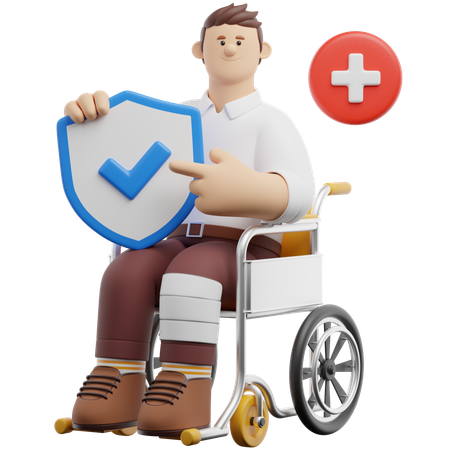 Seguro de invalidez de saúde  3D Icon