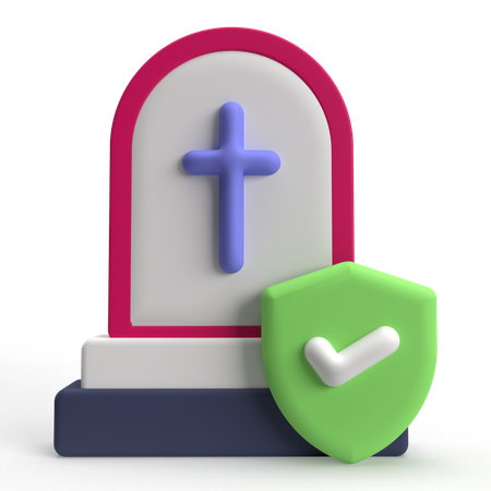 Seguro de morte  3D Icon