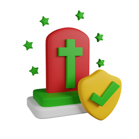 Seguro de morte  3D Icon