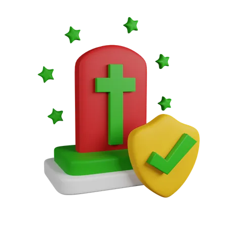 Seguro de morte  3D Icon