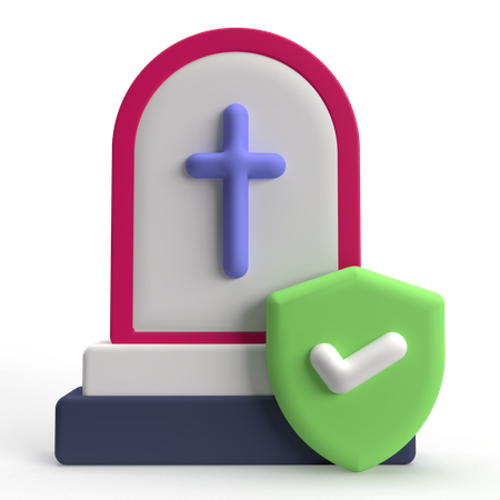 Seguro de muerte  3D Icon