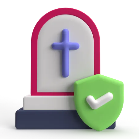 Seguro de muerte  3D Icon