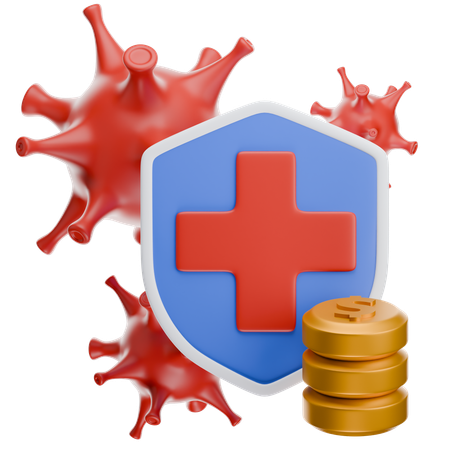 Seguro de proteção contra vírus  3D Icon