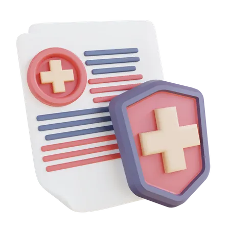 Seguro de salud  3D Icon