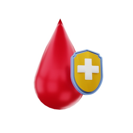 Seguro de sangre  3D Icon