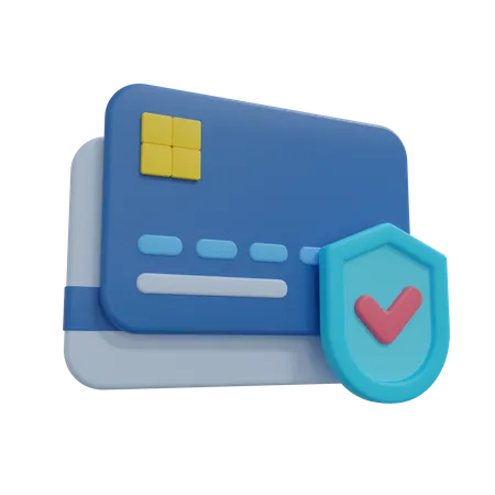 Seguro de tarjeta de crédito  3D Icon