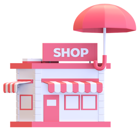 Seguro de tienda  3D Illustration