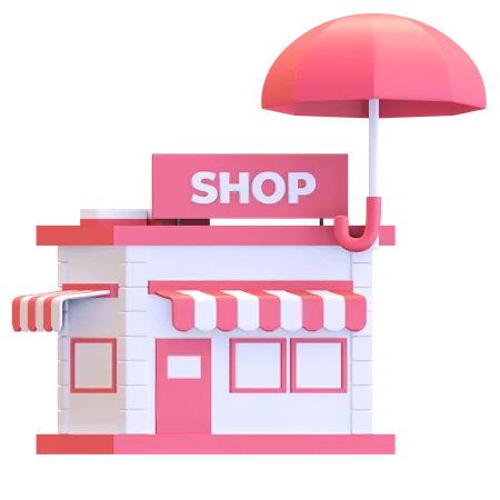 Seguro de tienda  3D Illustration