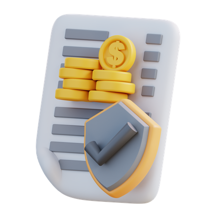 Seguro financeiro  3D Icon