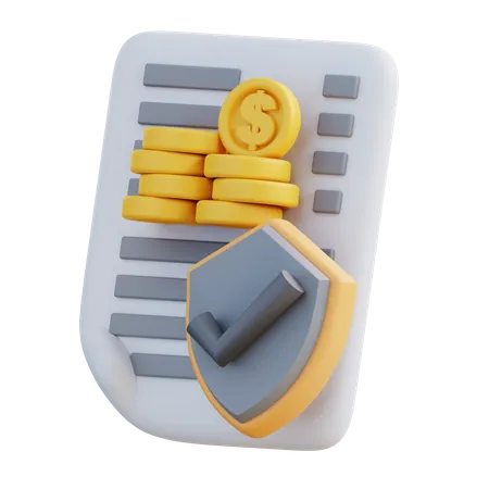 Seguro financeiro  3D Icon