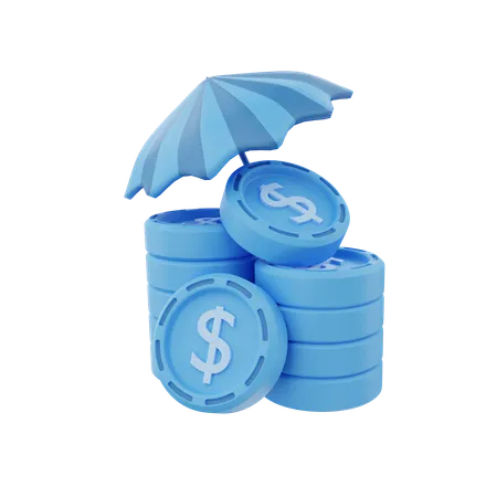 Seguro financiero  3D Icon