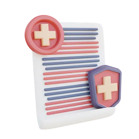 Seguro médico  3D Icon