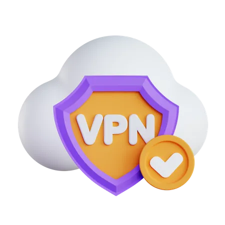 VPN segura  3D Illustration