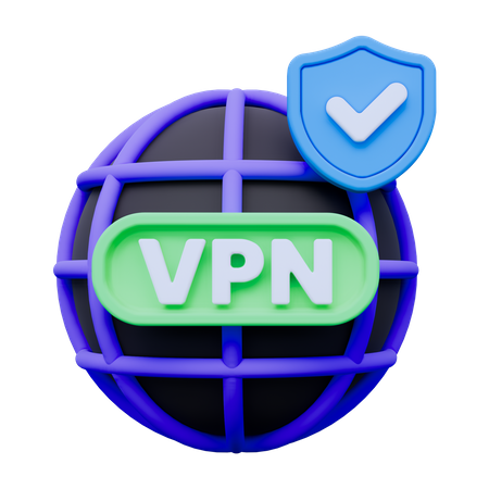 VPN segura  3D Icon