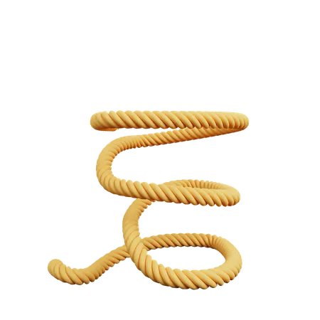 3 D Darstellung Eines Einfachen Objekts Seil 3D Illustration