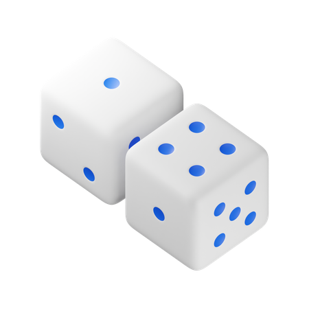 Seis dados  3D Icon