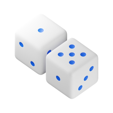Seis dados  3D Icon