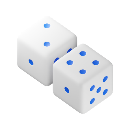 Seis dados  3D Icon