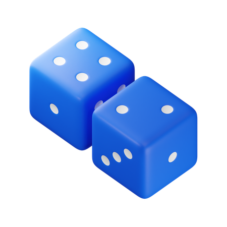 Seis dados  3D Icon