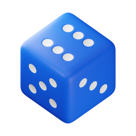 Seis dados  3D Icon