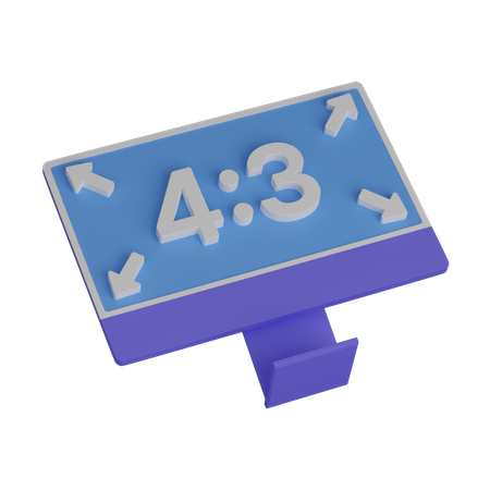 Seitenverhältnis 4_3  3D Icon