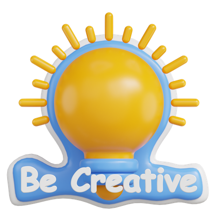 Seja criativo  3D Icon