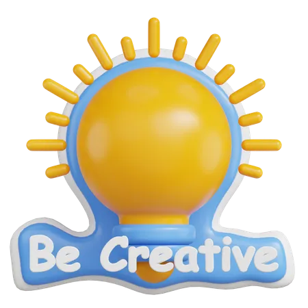 Seja criativo  3D Icon