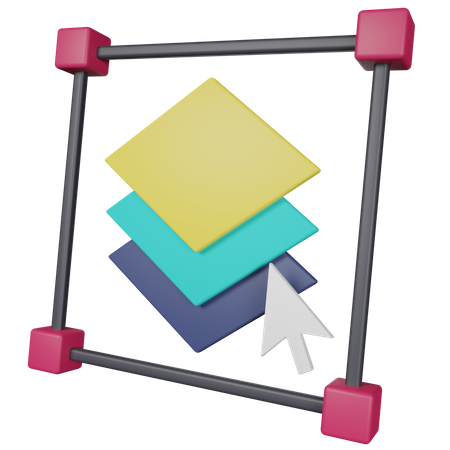 Seleção de camadas  3D Icon