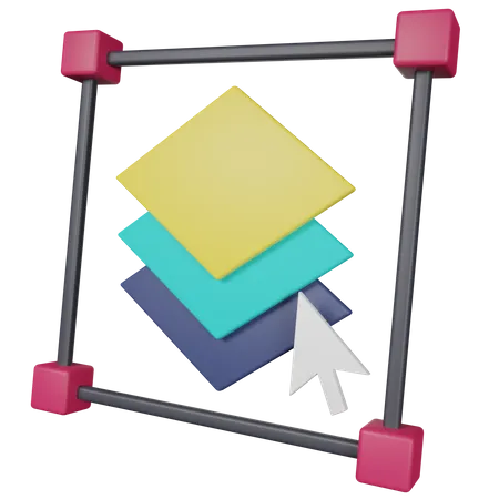 Seleção de camadas  3D Icon