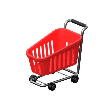 Selección de carrito para compras online.  3D Icon