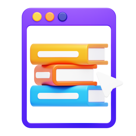 Selección de libros electrónicos  3D Icon