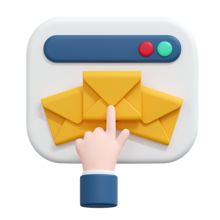 Selecionar mensagem de e-mail  3D Icon