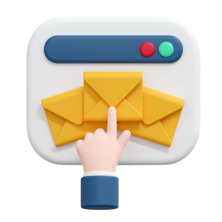 Select email message  3D Icon