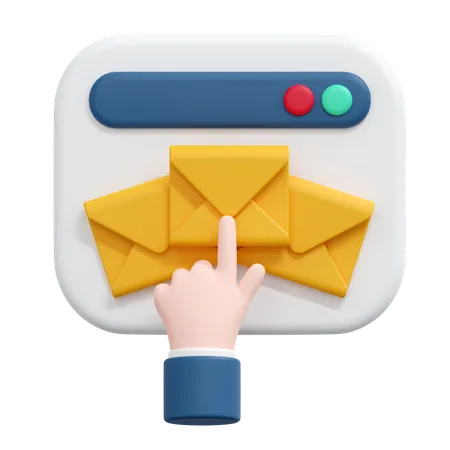 Select email message  3D Icon