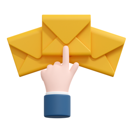 Select email message  3D Icon