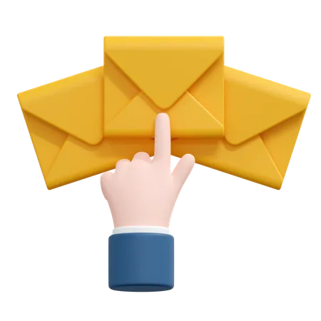 Select email message  3D Icon