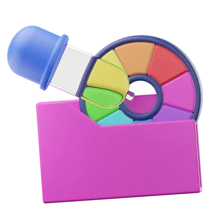 Pipette à couleurs  3D Icon