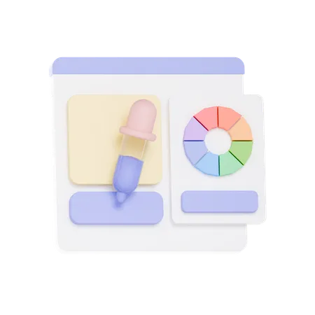 Pipette à couleurs  3D Icon