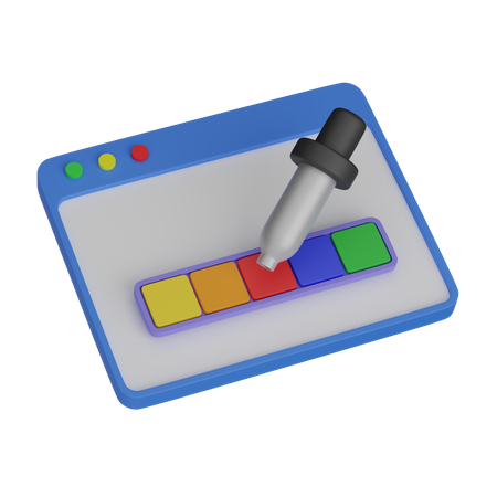 Pipette à couleurs  3D Icon