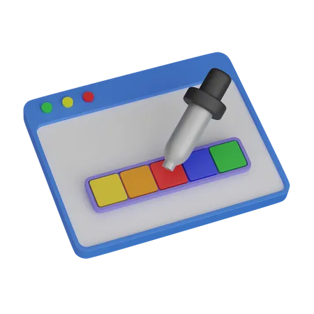 Pipette à couleurs  3D Icon